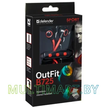Наушники Defender OutFit B725 (черный/красный) картинка 2
